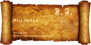 Miu Helka névjegykártya